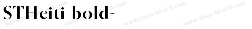 STHeiti bold字体转换